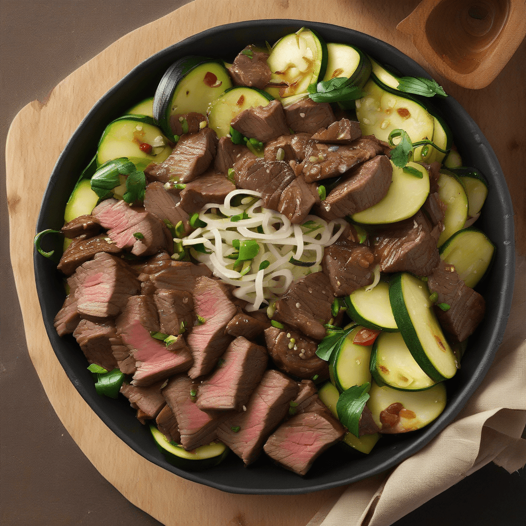Speedy Garlic Beef & Zucchini Stir-fry