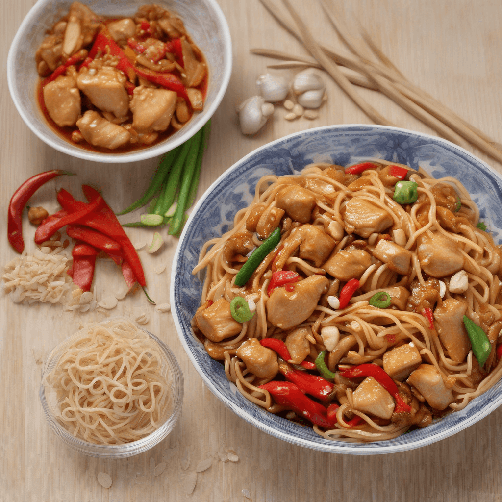 Healthy Kung Pao Chicken Noodles