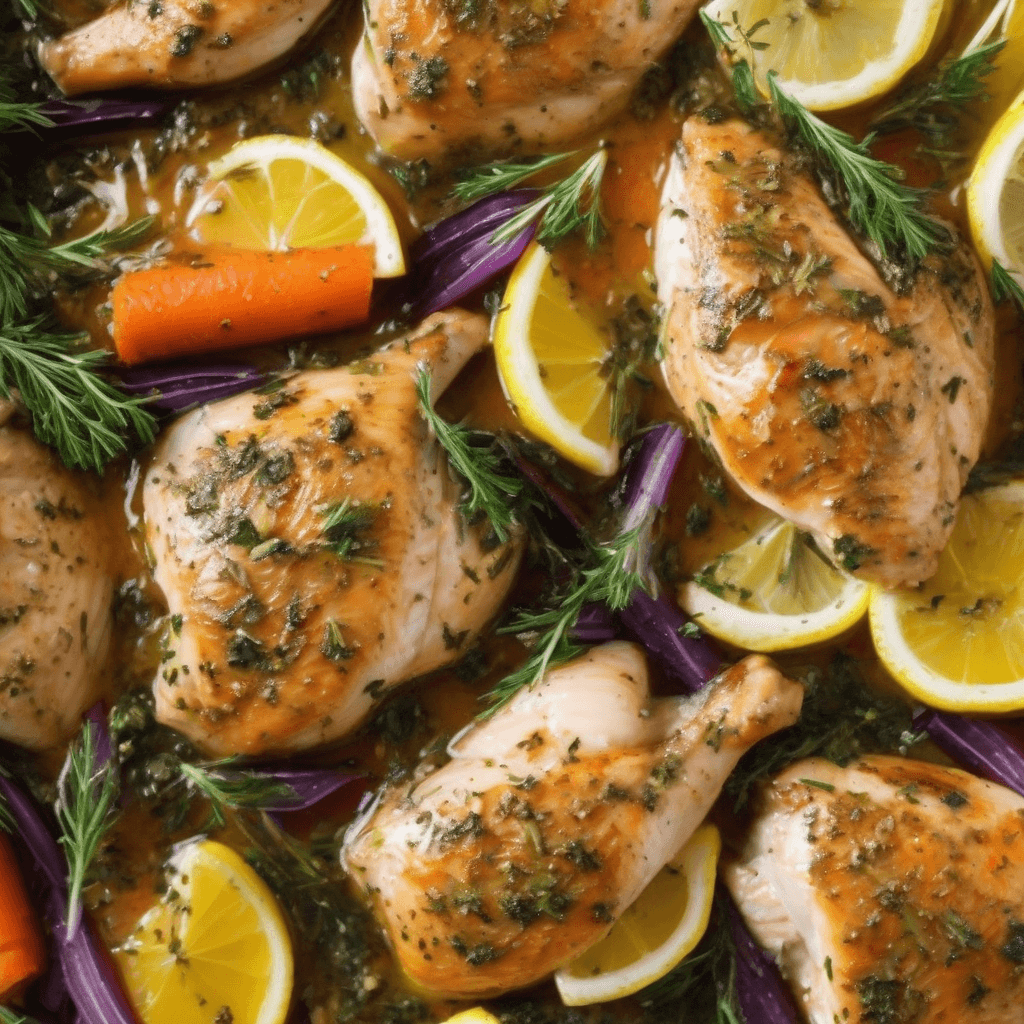 Greek Lemon Herb Chicken & Carrots